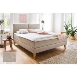 Meise Möbel Greta Boxspringbett 160 X 200 Cm Beige Stoff - Inklusive Lieferung