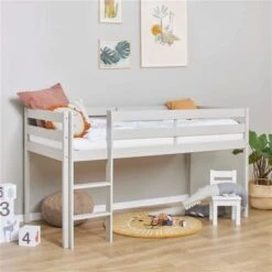 Hoppekids ECO Comfort Halbhohes Bett Dove Grey 90x200 Cm - Ohne Lattenrost 7 Hoppekids ECO Comfort Halbhohes Bett Dove Grey 90x200 Cm - Ohne Lattenrost -Kinder Geschäft halbhochbett grey 90x200 2