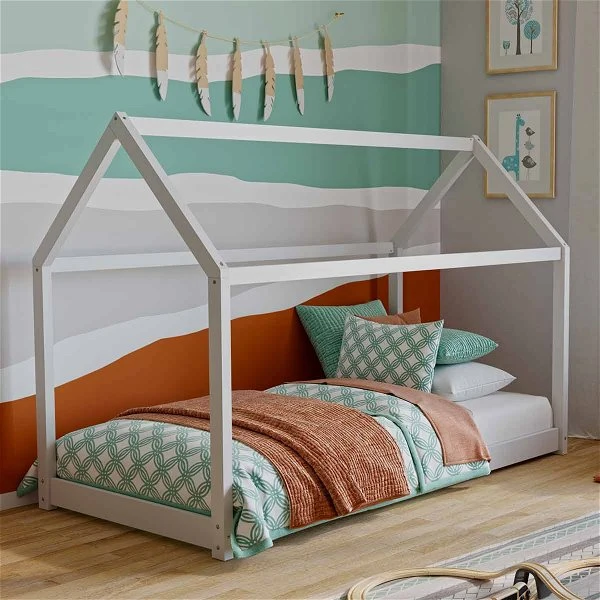 Artkid Haley Hausbett Weiß 90x200 Cm Aus Massiver Kiefer 3 Artkid Haley Hausbett Weiß 90x200 Cm Aus Massiver Kiefer