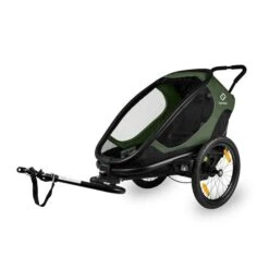 Hamax Outback One Fahrradanhänger Grün / Schwarz Inkl. Deichsel & Buggyrad 10 Hamax Outback One Fahrradanhänger Grün / Schwarz Inkl. Deichsel & Buggyrad -Kinder Geschäft ham400063 hamax kinderfahrradanhaenger outback one green black