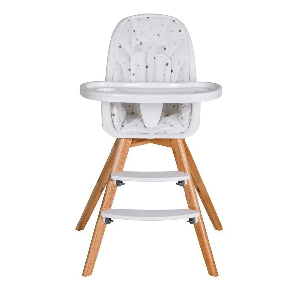 Schardt Holly Hochstuhl Fuß Buche Massiv Inkl. Sitzkissen Sternchen Grau 4 Schardt Holly Hochstuhl Fuß Buche Massiv Inkl. Sitzkissen Sternchen Grau – Bild 2