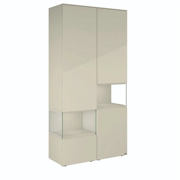 Hülsta Neo Wohnwand Vitrine 1 Schubkasten Und 3 Türen Hochglanzlack Seidengrau 3 Hülsta Neo Wohnwand Vitrine 1 Schubkasten Und 3 Türen Hochglanzlack Seidengrau