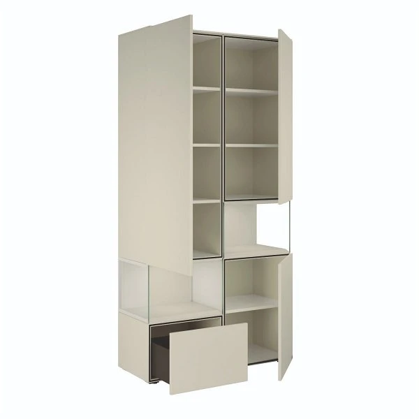 Hülsta Neo Wohnwand Vitrine 1 Schubkasten Und 3 Türen Hochglanzlack Seidengrau 4 Hülsta Neo Wohnwand Vitrine 1 Schubkasten Und 3 Türen Hochglanzlack Seidengrau – Bild 2