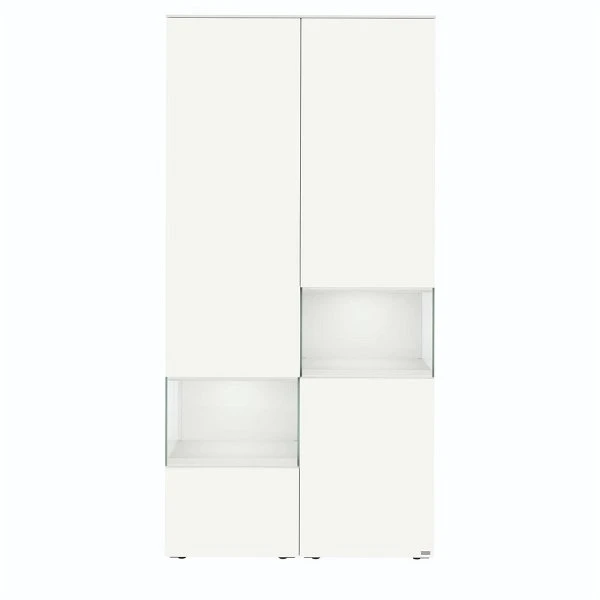 Hülsta Neo Wohnwand Vitrine 1 Schubkasten Und 3 Türen Lack Reinweiß 5 Hülsta Neo Wohnwand Vitrine 1 Schubkasten Und 3 Türen Lack Reinweiß – Bild 3