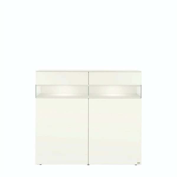 Hülsta Neo Highboard 2 Schubkästen Und 2 Türen Lack Weiß 5 Hülsta Neo Highboard 2 Schubkästen Und 2 Türen Lack Weiß – Bild 3