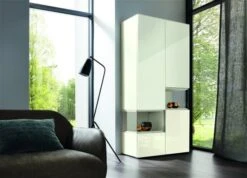 Hülsta Neo Wohnwand Vitrine 1 Schubkasten Und 3 Türen Hochglanzlack Weiß -Kinder Geschäft huelsta neo 134549f2