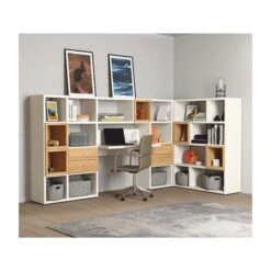 Now! Time By Hülsta Kombination 19 247,9x143,2x145x40 Natureiche/Lack-weiß