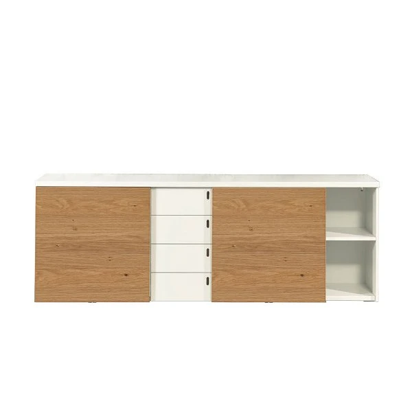 Now! Time By Hülsta Sideboard Mit Schiebetüren Natureiche/Lack-weiß 3 Now! Time By Hülsta Sideboard Mit Schiebetüren Natureiche/Lack-weiß