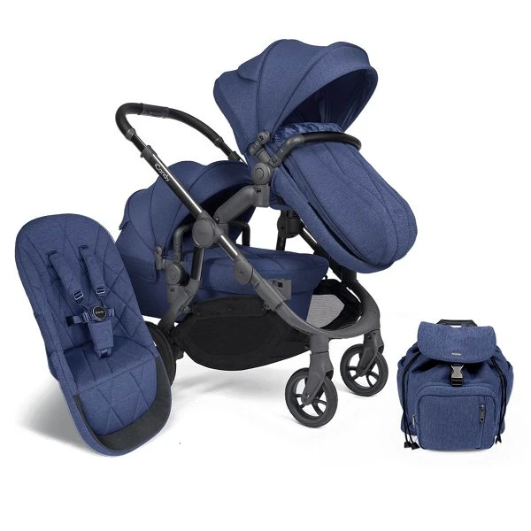 ICandy Orange Double Combo Royal Blue Marl Geschwisterkinderwagen | Inkl. Praktischem Zubehör 3 ICandy Orange Double Combo Royal Blue Marl Geschwisterkinderwagen | Inkl. Praktischem Zubehör