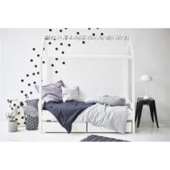 Hoppekids ECO Comfort Hausbett Weiß Kinderbett In 70 X 160 Cm - Mit Hausdach