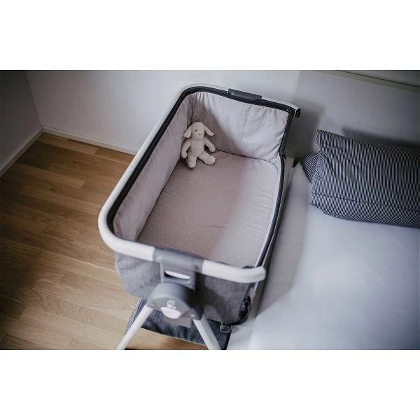 Gesslein Smiloo Snoozle Reise- Und Beistellbett White | Faltbar Höhenverstellbar Mit Matratze 4 Gesslein Smiloo Snoozle Reise- Und Beistellbett White | Faltbar Höhenverstellbar Mit Matratze – Bild 2