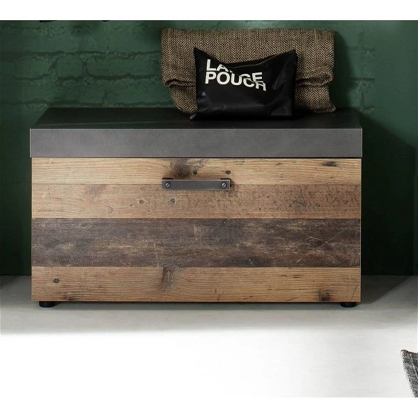 Trendteam Indy Sitzbank Old Wood / Graphit Grau 4 Trendteam Indy Sitzbank Old Wood / Graphit Grau – Bild 2