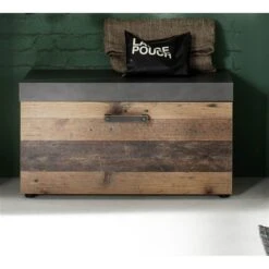 Trendteam Indy Garderoben-Set 2-teilig Old Wood / Graphit Grau | Paneel, Sitzbank 8 Trendteam Indy Garderoben-Set 2-teilig Old Wood / Graphit Grau | Paneel, Sitzbank -Kinder Geschäft indy gd 1879 310 23 frontal 5