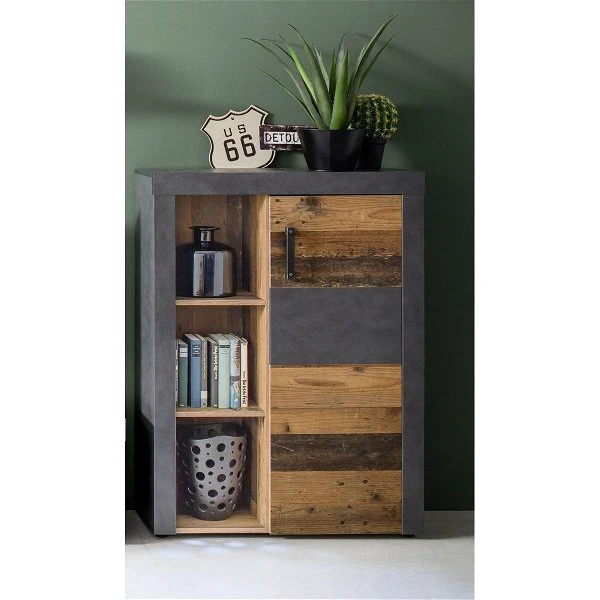 Trendteam Indy Kommode Old Wood / Graphit Grau 4 Trendteam Indy Kommode Old Wood / Graphit Grau – Bild 2