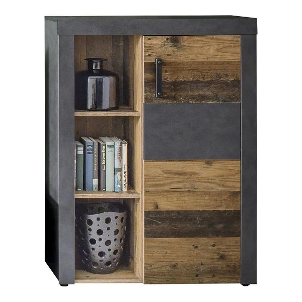 Trendteam Indy Kommode Old Wood / Graphit Grau 3 Trendteam Indy Kommode Old Wood / Graphit Grau
