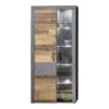 Trendteam Indy Vitrine Old Wood / Graphit Grau -Kinder Geschäft indy wo 1879 136 23 frontal mit licht freisteller