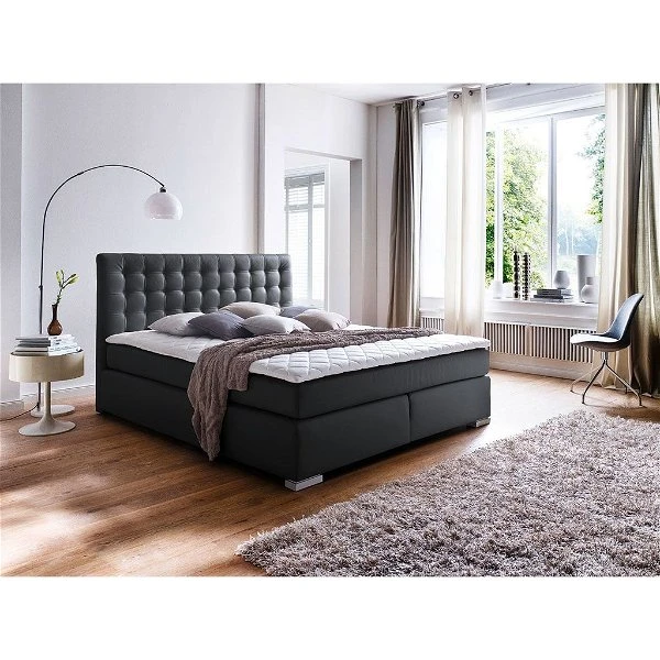 Meise Isa Boxspringbett 180 X 200 Cm Schwarz Kunstleder - Inklusive Lieferung 3 Meise Isa Boxspringbett 180 X 200 Cm Schwarz Kunstleder - Inklusive Lieferung