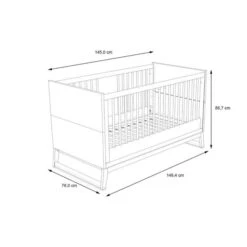 Nature Kid Paula Kinderbett 70 X 140 Cm Umbaubar Inklusive Umbauseiten Und Lattenrost -Kinder Geschäft kinderzimmer paula pauline babybett 2k 1500x1500