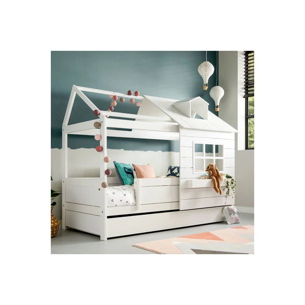 LIFETIME Lake House 1 Hüttenbett 90x200 Cm Weiß Zum Top-Preis 4 LIFETIME Lake House 1 Hüttenbett 90x200 Cm Weiß Zum Top-Preis – Bild 2