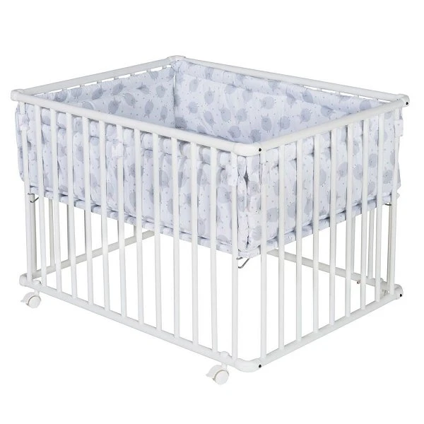 Schardt Laufgitter Basic Buche Massiv Weiß 75 X 100 Cm, Mit Laufrollen, Folie Schäfchen Grau 3 Schardt Laufgitter Basic Buche Massiv Weiß 75 X 100 Cm, Mit Laufrollen, Folie Schäfchen Grau