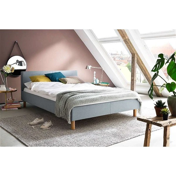 Meise Möbel Lena Polsterbett Stoffbezug Eisblau Holzfuß Eichefarbig 140 X 200 Cm 3 Meise Möbel Lena Polsterbett Stoffbezug Eisblau Holzfuß Eichefarbig 140 X 200 Cm