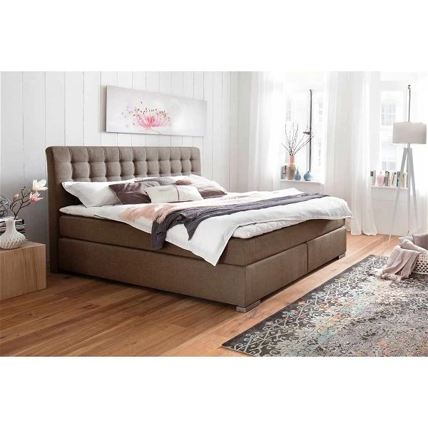 Meise Lenno Boxspringbett 180 X 200 Cm Braun Stoff Kopfteil Gesteppt & Gratis Lieferung 3 Meise Lenno Boxspringbett 180 X 200 Cm Braun Stoff Kopfteil Gesteppt & Gratis Lieferung
