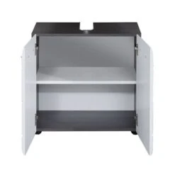 Trendteam Line Badmöbel-Set 5-teilig Weiß Hochglanz / Sardegna Rauchsilber 10 Trendteam Line Badmöbel-Set 5-teilig Weiß Hochglanz / Sardegna Rauchsilber -Kinder Geschäft line bd 1898 301 03 frontal geoeffnet freisteller 1