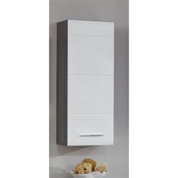 Trendteam Line Badmöbel-Set 5-teilig Weiß Hochglanz / Sardegna Rauchsilber 7 Trendteam Line Badmöbel-Set 5-teilig Weiß Hochglanz / Sardegna Rauchsilber – Bild 5