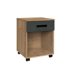 Wimex Liverpool Rollcontainer Plankeneiche-Nachbildung / Graphit