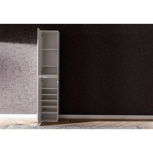 Trendteam Mirror Spiegelgarderobenschrank Weiß Melamin | 2-türig 4 Trendteam Mirror Spiegelgarderobenschrank Weiß Melamin | 2-türig – Bild 2