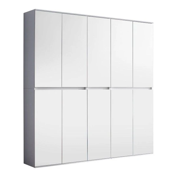 Trendteam Mirror Spiegelgarderobenschrank Weiß Melamin | 185 Cm 3 Trendteam Mirror Spiegelgarderobenschrank Weiß Melamin | 185 Cm