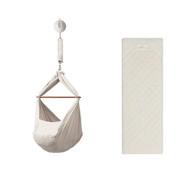 Moonboon Ökologische Federwiegen-Set Nature Mit Motor & Kokos-Einleger 6 Moonboon Ökologische Federwiegen-Set Nature Mit Motor & Kokos-Einleger – Bild 4