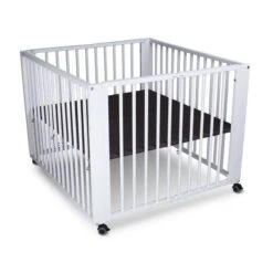 TiSsi Moritz Laufgitter Aus Massiv Buche Weiß Platzsparend Faltbar Mit Rollen -Kinder Geschäft moritz ws oben gr 1