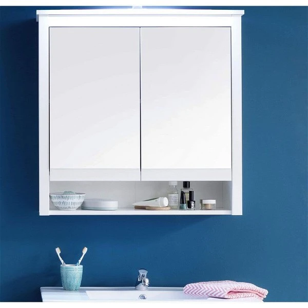 Trendteam Ole Spiegelschrank 2-türig Weiß 3 Trendteam Ole Spiegelschrank 2-türig Weiß – Bild 2