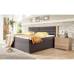 Wimex Orlando Funktionspolsterbett Graphit Sägerau 180x200cm Bonellfederkernmatratze Mit Stauraumbox