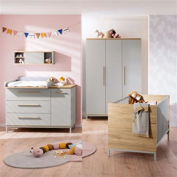 Paidi Benne Kinderzimmer Schrank 3T & WIKO Breit Kieselgrau/Eiche-Montana - Zum Aktionspreis 3 Paidi Benne Kinderzimmer Schrank 3T & WIKO Breit Kieselgrau/Eiche-Montana - Zum Aktionspreis