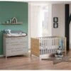 Paidi Benne Sparset Babybett & Wickelkommode Kieselgrau/Eiche-Montana - Gratis Lieferung -Kinder Geschäft paidi bennesparset gr 1