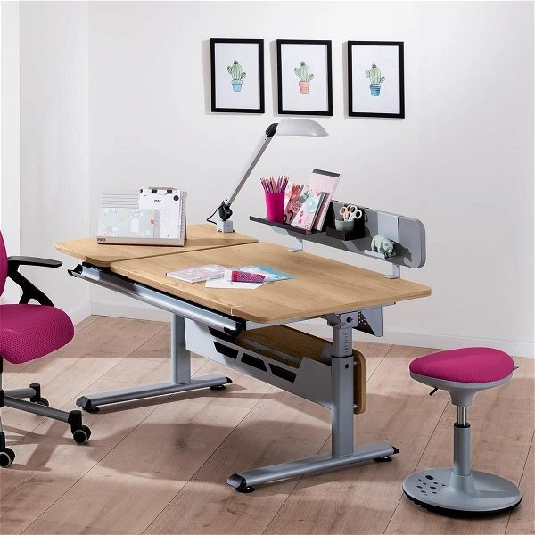 Paidi Diego 130 GT Schreibtisch Eiche-Nebraska 130 X 70 Cm, Platte Geteilt - Gestellfarbe Wählbar 3 Paidi Diego 130 GT Schreibtisch Eiche-Nebraska 130 X 70 Cm, Platte Geteilt - Gestellfarbe Wählbar