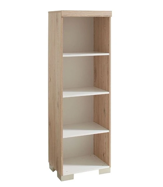 Transland Hilja Regal - 4 Offene Fächer Eiche-Bordeaux-Nachbildung/kreideweiß 3 Transland Hilja Regal - 4 Offene Fächer Eiche-Bordeaux-Nachbildung/kreideweiß