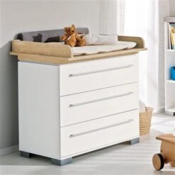 Paidi Kira Wickelkommode Schmal Nebraska Schubkästen Kreideweiß