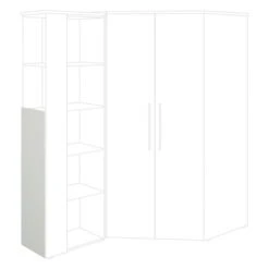 Paidi Kurze Tür Für Schmale Seite Für Oscar Eck-Regal Kreideweiß