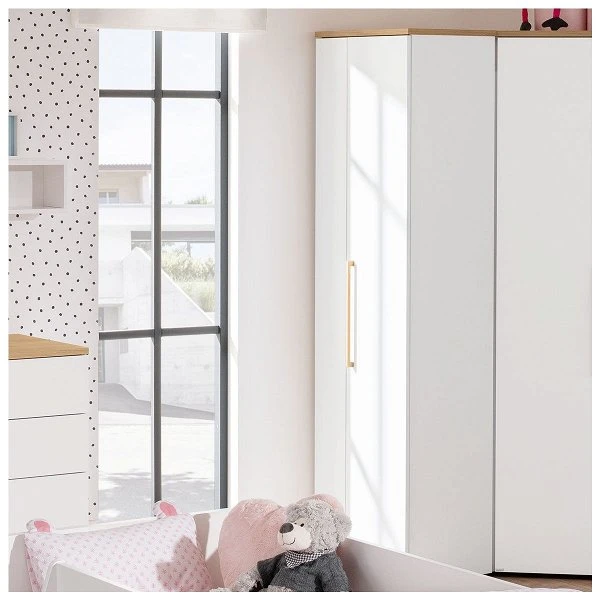 Paidi Oscar Anstell-Element Kreideweiß/Eiche-Nebr. 2 Türen, 4 Böden 4 Paidi Oscar Anstell-Element Kreideweiß/Eiche-Nebr. 2 Türen, 4 Böden – Bild 2