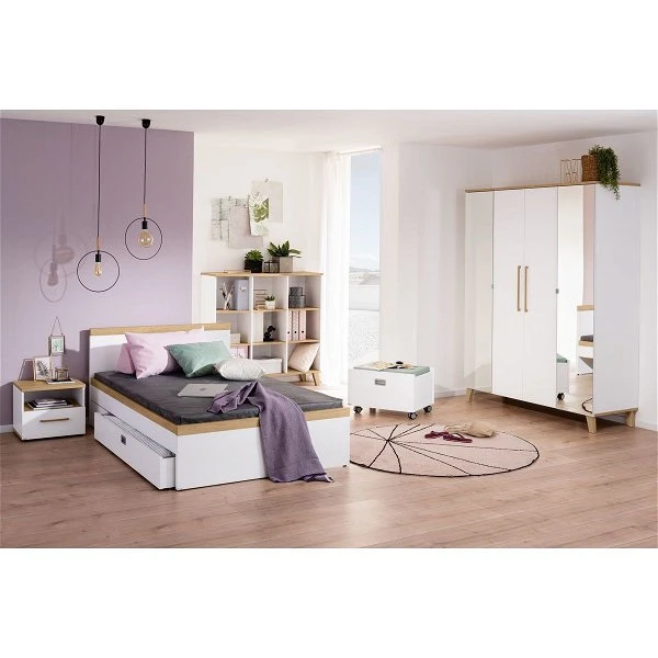 Paidi Oscar Jugendzimmer Mit Schrank 4T Kreideweiß/Eiche-Nebraska - Zum Aktionspreis 3 Paidi Oscar Jugendzimmer Mit Schrank 4T Kreideweiß/Eiche-Nebraska - Zum Aktionspreis