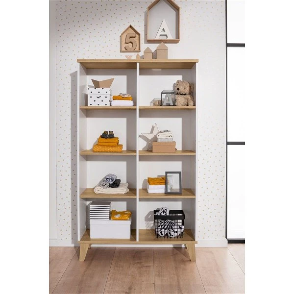 Paidi Oscar Standregal 8 Fächer Kreideweiß/Eiche-Nebraska - Zum Aktionspreis 3 Paidi Oscar Standregal 8 Fächer Kreideweiß/Eiche-Nebraska - Zum Aktionspreis
