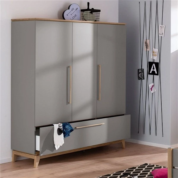 Paidi Sten Jugendzimmer Schiefergrau/Eiche Massiv Mit Schrank 3T 1S - Zum Aktionspreis 8 Paidi Sten Jugendzimmer Schiefergrau/Eiche Massiv Mit Schrank 3T 1S - Zum Aktionspreis – Bild 6