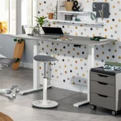 Paidi E-lion 1 Schreibtisch Schiefergrau / Weiß 150 X 75 Cm 7 Paidi E-lion 1 Schreibtisch Schiefergrau / Weiß 150 X 75 Cm -Kinder Geschäft paidi e lion1 schiefergrau hoch