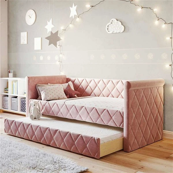 Nature Kid Vilena Sofabett Velour Rosa 90 X 200 Cm 3 Nature Kid Vilena Sofabett Velour Rosa 90 X 200 Cm