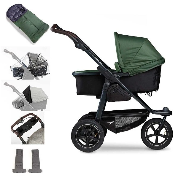 Tfk Mono 2 Kombi Kinderwagen Olive Luftrad-Set Bundle Mit Cupholder 3 Tfk Mono 2 Kombi Kinderwagen Olive Luftrad-Set Bundle Mit Cupholder