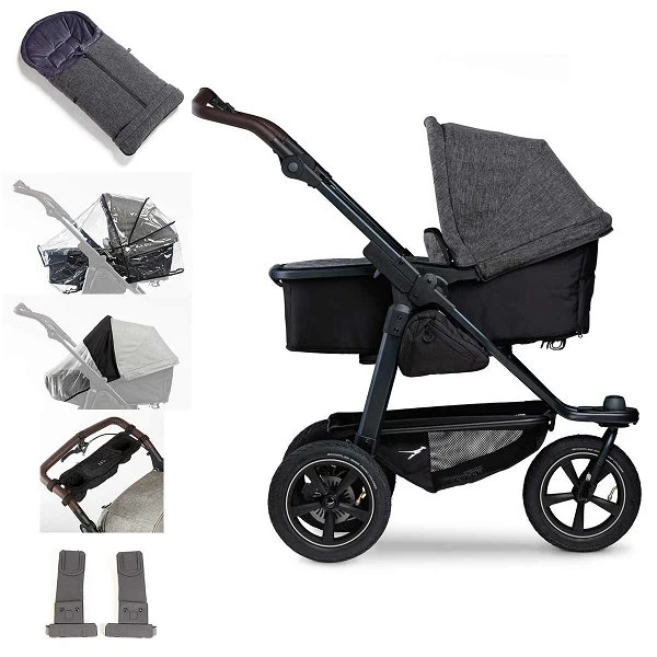 Tfk Mono 2 Kombi Kinderwagen Premium Anthrazit Luftrad-Set Bundle Mit Cupholder 3 Tfk Mono 2 Kombi Kinderwagen Premium Anthrazit Luftrad-Set Bundle Mit Cupholder