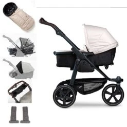Tfk Mono 2 Kombi Kinderwagen Sand Luftkammer Radset Bundle Mit Cupholder